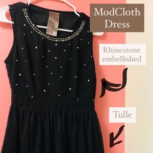ModCloth rhinestone and tulle dress
